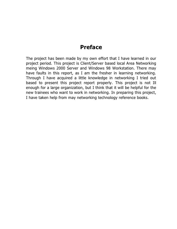 preface sle for project report project microsoft windows nt networking preface sle for project report project microsoft windows nt networking