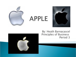 By: Heath Barnacascel Principles of Business  Period 3 
