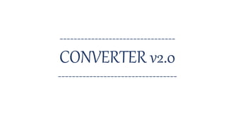 Unit Converter Java project | PPTX
