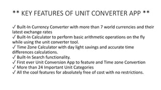Unit Converter Java project | PPTX