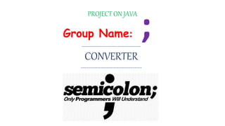 Unit Converter Java project | PPT