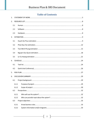 Project Plan And Srs Final