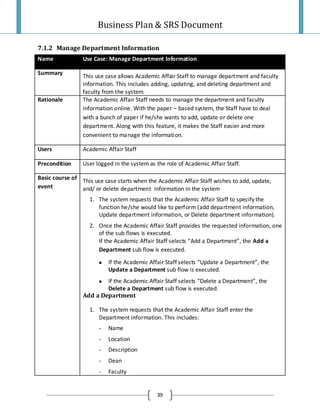 Project Plan And Srs Final