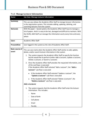 Project Plan And Srs Final