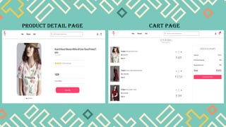 Product detail page Cart Page
 