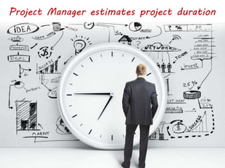 Project Manager estimates project duration
 
