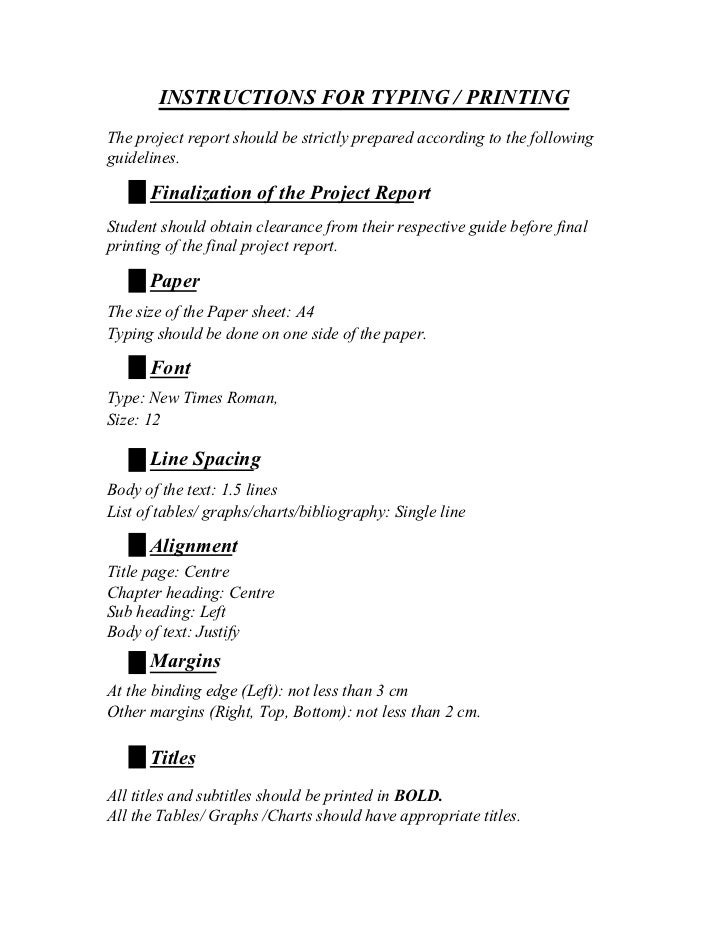 project report format by vishal report heading format