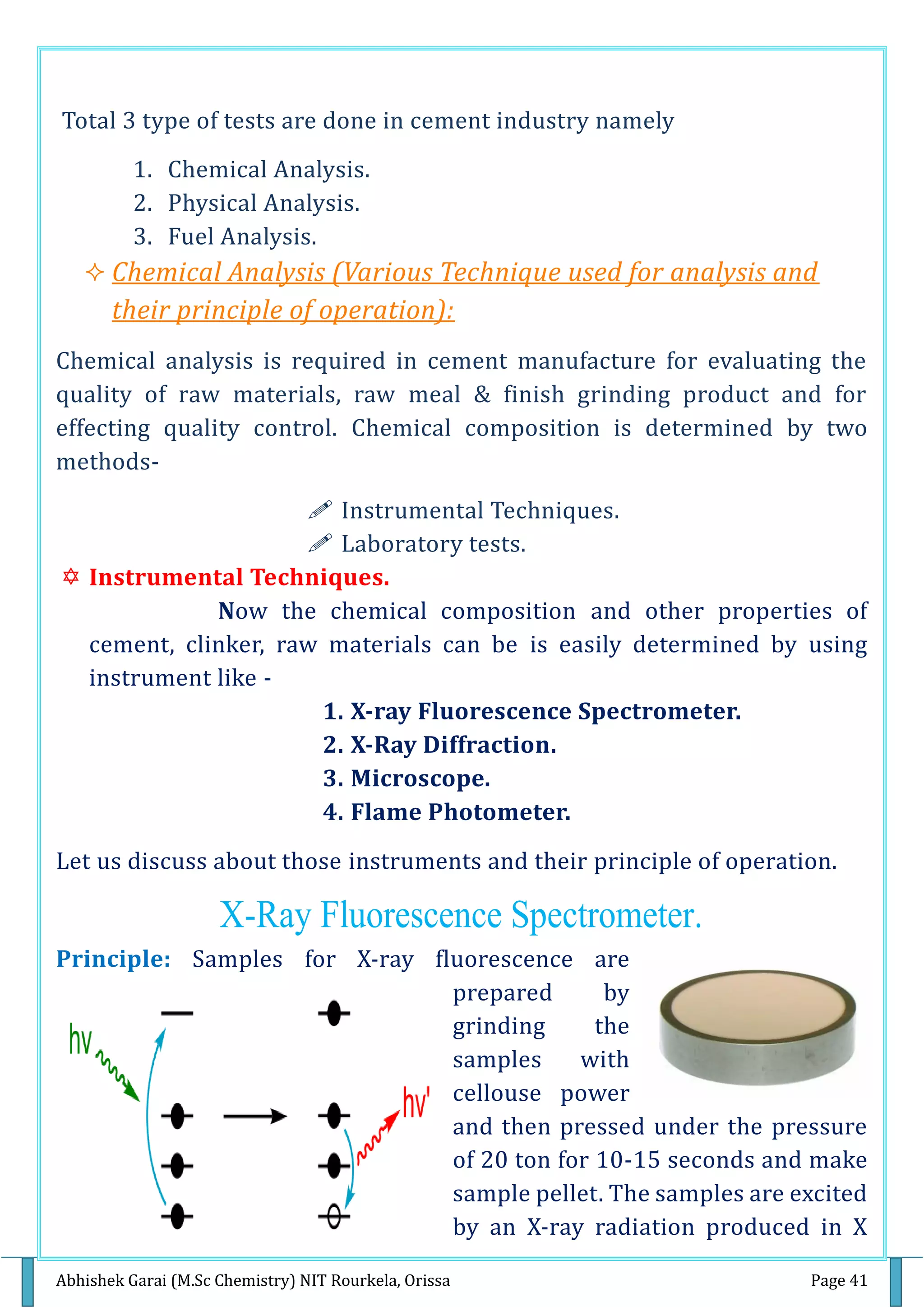 Manufacturing and Quality Control of Cement. | PDF