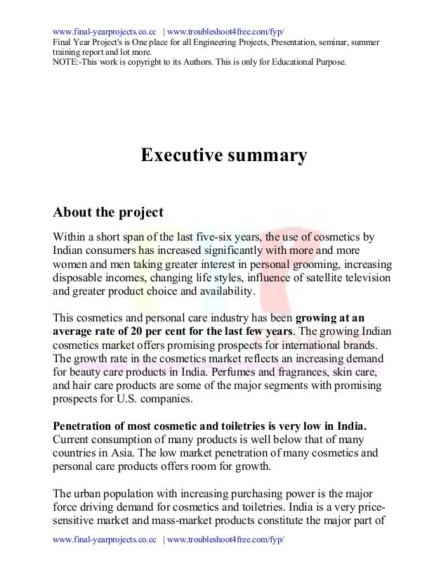 Beauty salon business plan executive summary