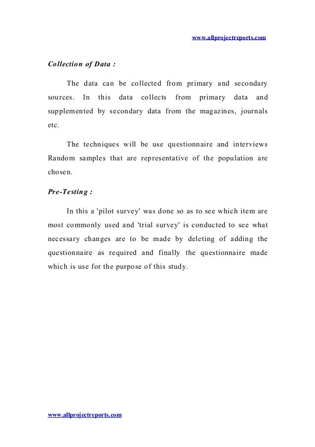 Project reportsoapmarket