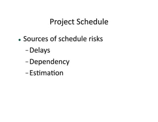 Scheduling Risk Project Risk Management | PDF