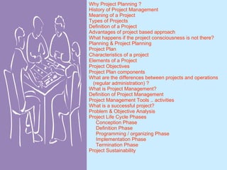 Define Project Planning Project Planning | PPT