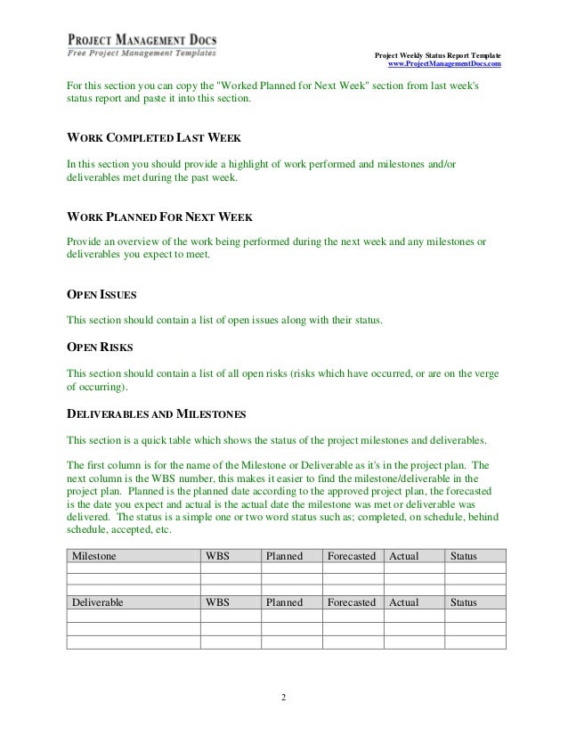 project status report