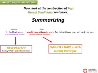 Project the past unreal conditional. | PPTX