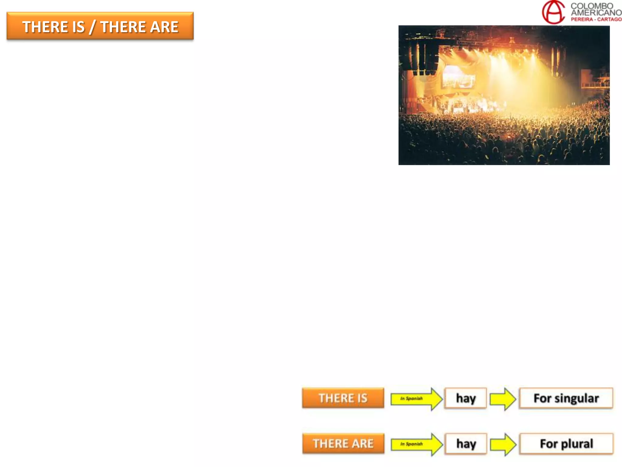 THERE IS / THERE ARE
 