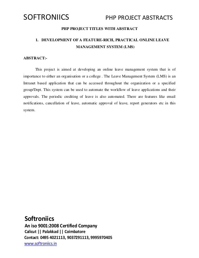 HOW TO WRITE A GOOD PROJECT ABSTRACT abstract for project sample