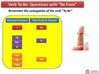 Course 1-Unit 2: Verb to be. questions with where from. | PPTX