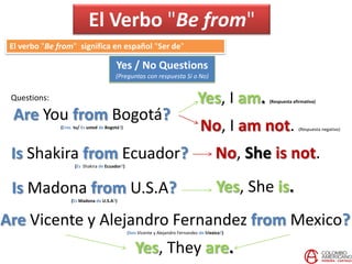 Course 1-Unit 2: Verb to be. questions with where from. | PPTX