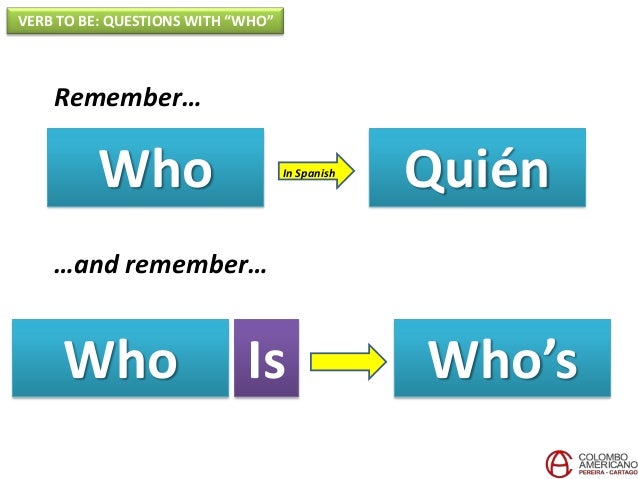 Course 2-Unit 4: Verb to be - questions with who