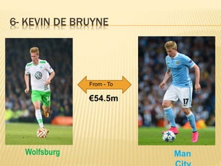 6- KEVIN DE BRUYNE
Wolfsburg Man
From - To
€54.5m
 