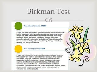 Birkman Test
     
 