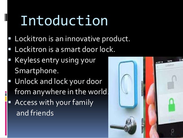 Relating to IT & marketing Lockitron Relating to IT & marketing Lockitron