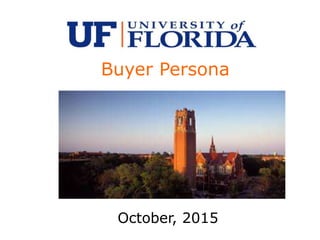 Buyer Persona
October, 2015
 