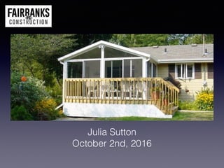 Julia Sutton
October 2nd, 2016
 