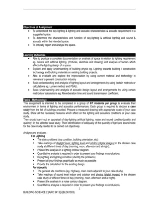 Building Science Project 1 Brief | DOC