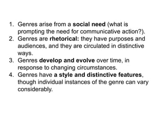 What Are Genres, and How Are They Rhetorical? | PPTX