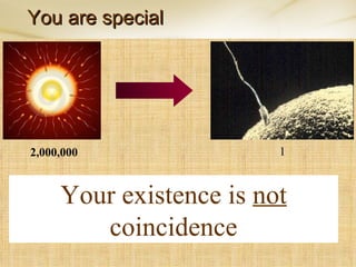 You are special Your existence is  not  coincidence 2,000,000 1 