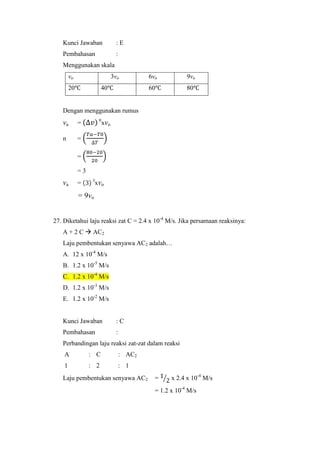 Dalam 20 detik pertama terbentuk 0.5 mol N2O5. Laju pengurangan NO2 adalah …