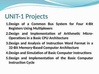 Design and Implementation of Digital Computer Microoperations and Bus ...