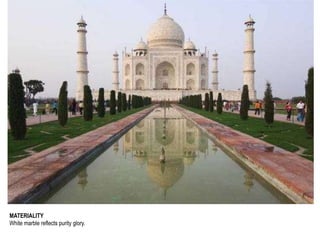 MATERIALITY
White marble reflects purity glory.
 