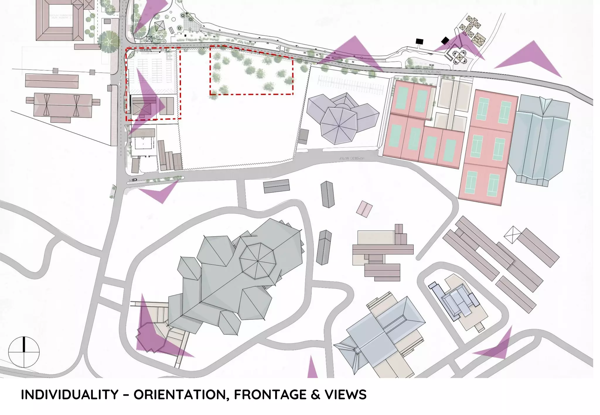 INDIVIDUALITY – ORIENTATION, FRONTAGE & VIEWS
 