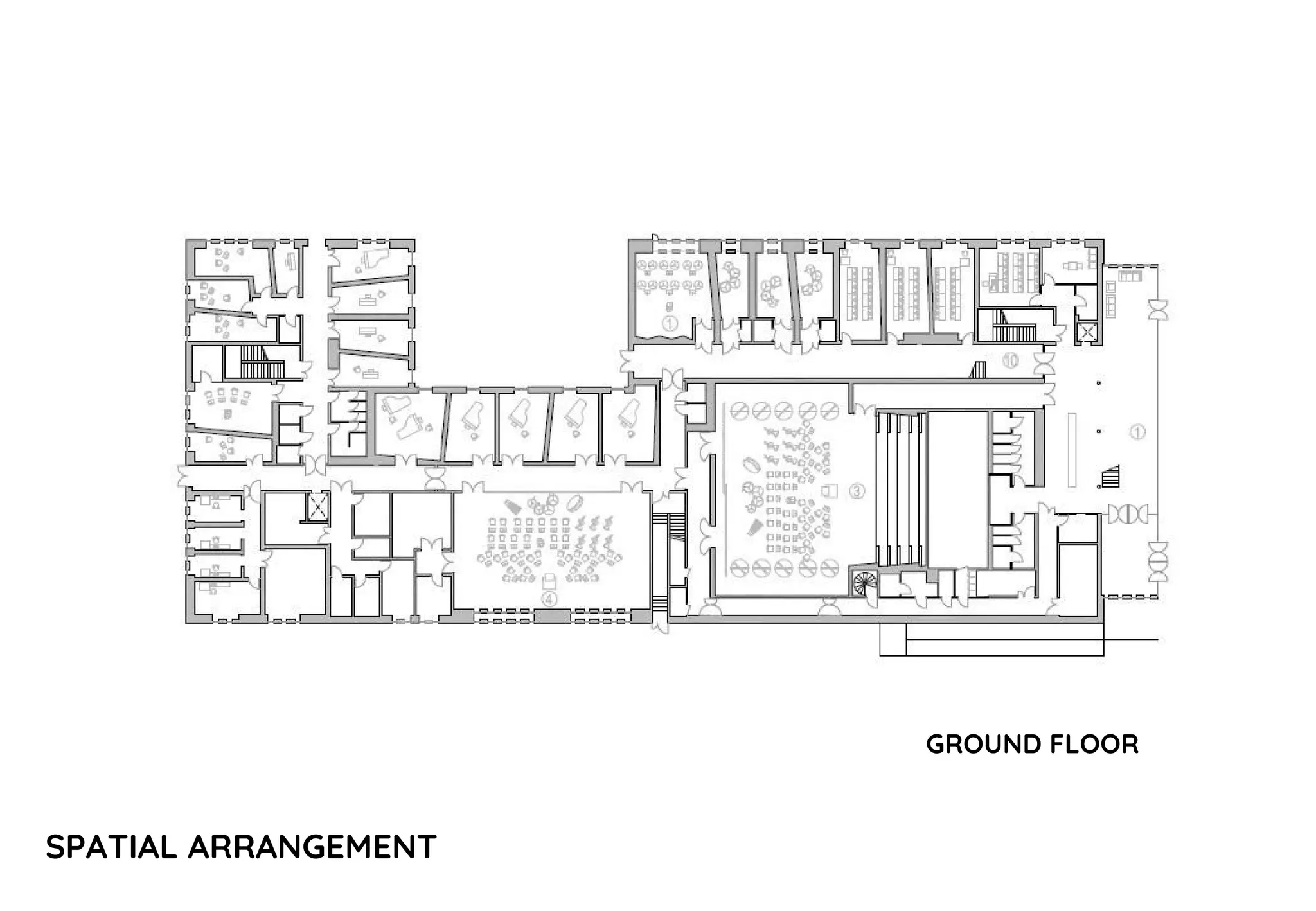 SPATIAL ARRANGEMENT
GROUND FLOOR
 