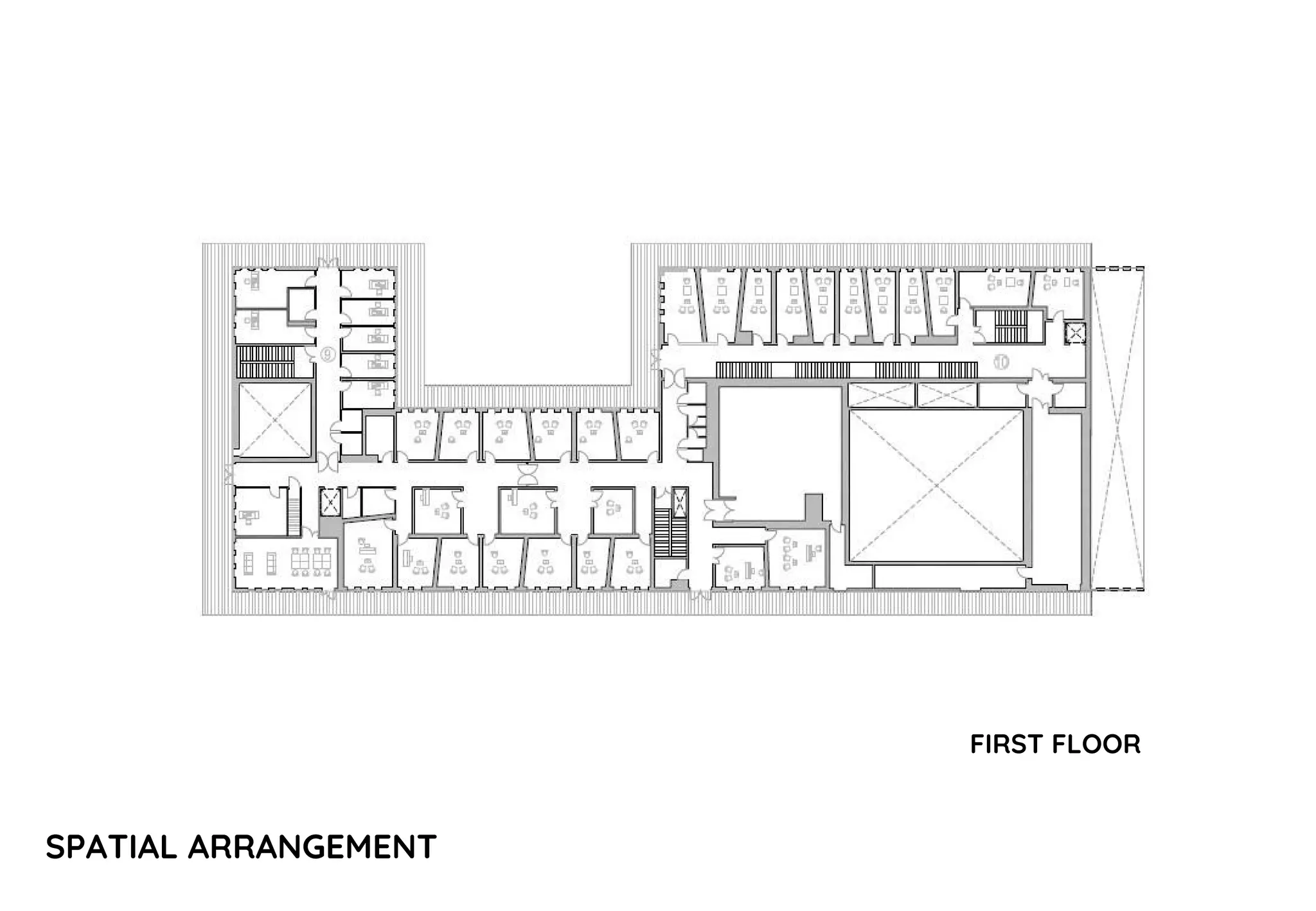 SPATIAL ARRANGEMENT
FIRST FLOOR
 