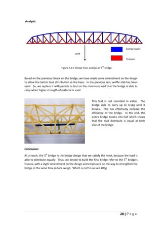 Project 1 fettucine truss bridge | PDF