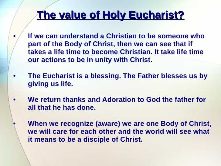 HOLY EUCHARIST and BASIC CATECHISM OF THE HOLY MASS