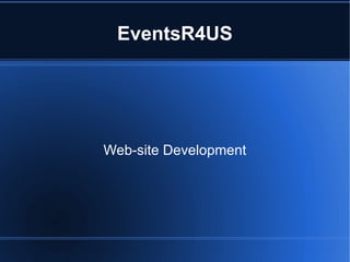 EventsR4US Web-site Development 