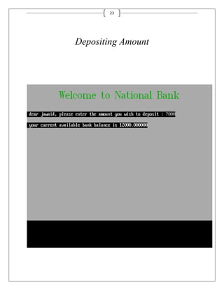 documentation on bank management system | DOCX