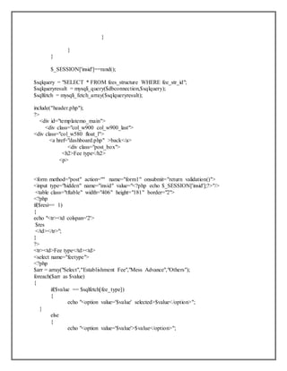 Hostel Management system Report | DOCX