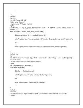 Hostel Management system Report | DOCX