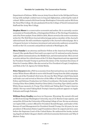 Project 2025 - Mandate for Leadership: The Conservative Promise | PDF