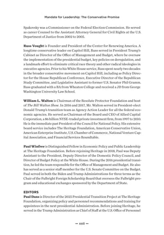 Project 2025 - Mandate for Leadership: The Conservative Promise | PDF