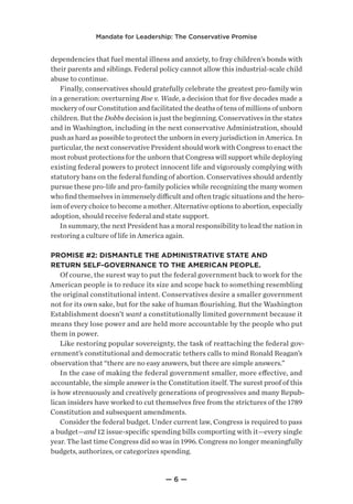 Project 2025 - Mandate for Leadership: The Conservative Promise | PDF