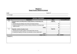 Project 2 design process research analysis | PDF
