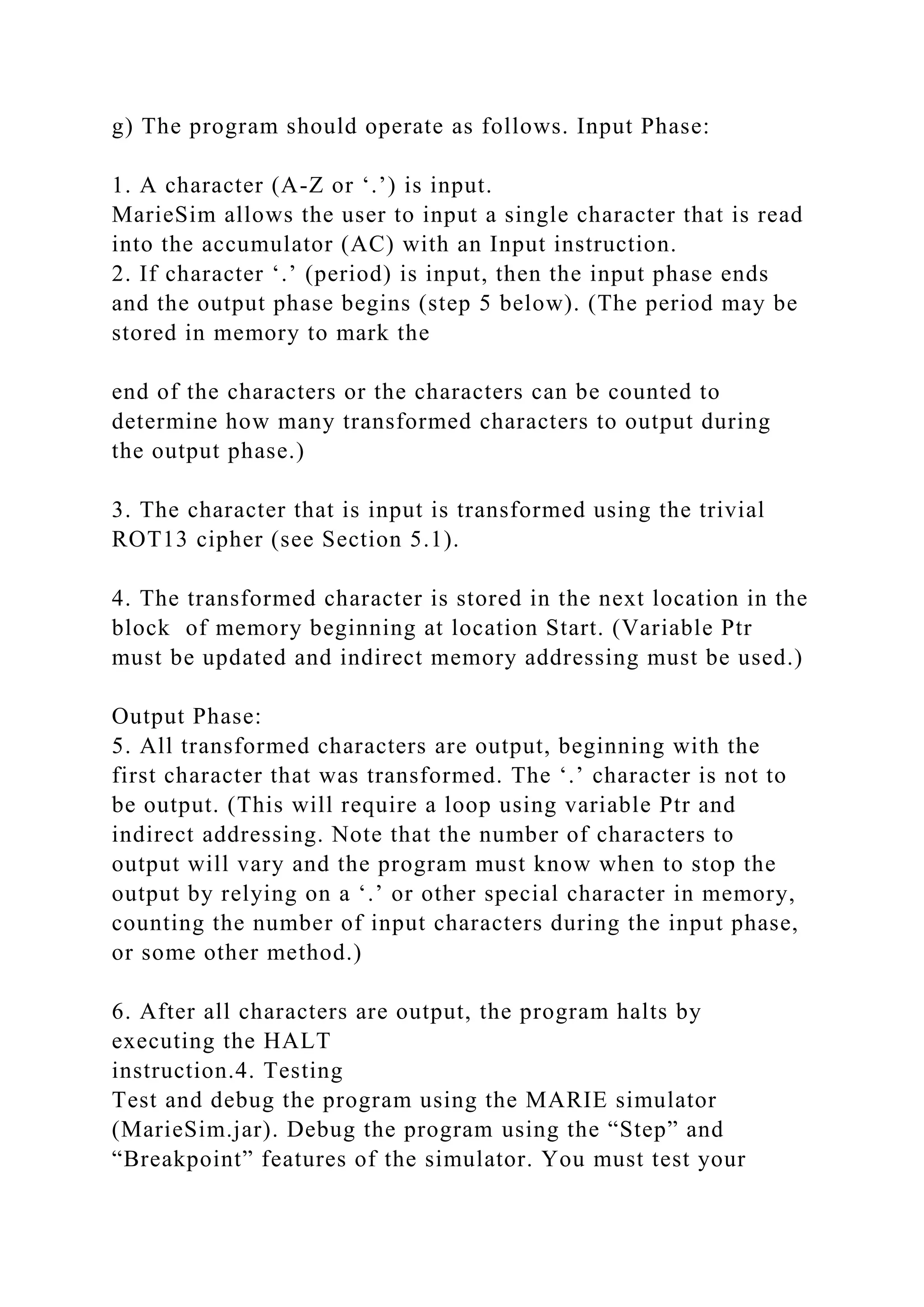 Project 2 MARIE Start code at bottom of document1. IntroductionT.docx