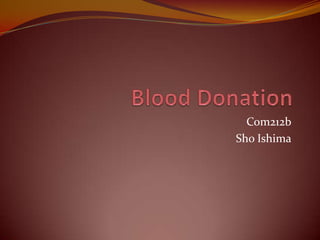 Blood Donation Com212b Sho Ishima 