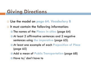 Driving Direction Text Example Project 3. How do i get there | PPTX